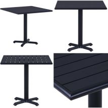 Table de jardin Noir 80x80x75 cm - Table De Jardin - Table Extérieure - Mobilier De Jardin - Table Ronde - Table Noire - Home & Living