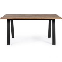 Table de jardin rectangulaire en métal et bois L160 - oleron