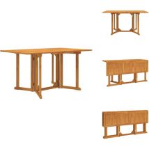 Table de jardin papillon pliante 150x90x75 cm bois massif teck - Table De Jardin - Table Pliante - Table En Teck - Mobilier De Jardin - Meubles De