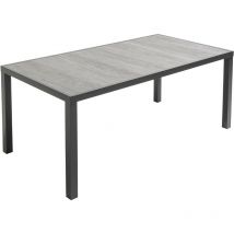 Table de jardin plateau en céramique effet béton - Tivoli