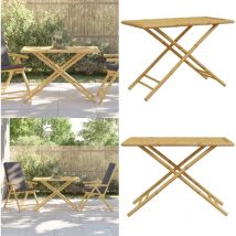 Table de jardin pliable 110x55x75 cm bambou - Table De Jardin Pliable - Table En Bambou - Mobilier De Jardin - Table Extérieure - Table D'appoint