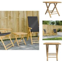 Table de jardin pliable 45x45x45 cm bambou - Table De Jardin Pliable - Table En Bambou - Mobilier De Jardin - Table Extérieure - Table D'appoint