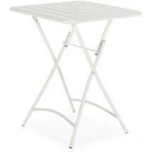 Vs Venta-stock - Table de jardin pliante Perla en métal blanc