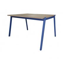 Meubletmoi - Table de jardin pour enfant en bois d'acacia bleu - charlotte 3422