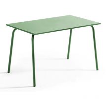 Table de jardin en acier vert cactus - Palavas