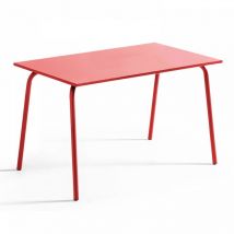 Table de jardin en acier rouge - Palavas