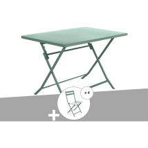 Hesperide - Table de jardin rectangle Greensboro 110 x 70 cm Olive avec 4 chaises - Hespéride