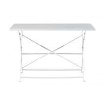 Abitare - Table de jardin rectangulaire 110x70 cm en fer ivoire - Macerata