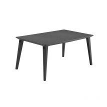 Allibert - Table de jardin - rectangulaire 160cm - gris graphite - en résine - 6 personnes - Lima by keter