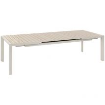 Hesperide - Table de jardin rectangulaire extensible alu Evasion 8/10 places lin et argile - Hespéride