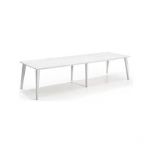 Table de jardin - rectangulaire - blanc - en résine - 8 a 10 personnes - Lima Allibert by keter