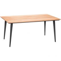 Table de jardin en acier et teck 6 personnes Comores