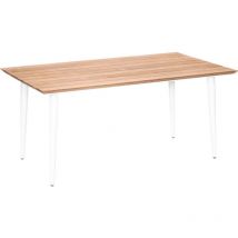 Table de jardin en acier et teck 6 personnes Maldives