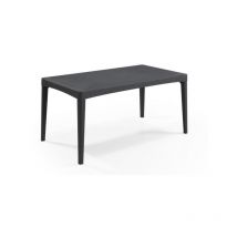Table de jardin - rectangulaire - gris graphite - en résine - 6 personnes - Girona - Allibert by Keter