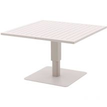 Hesperide - Table de jardin relevable carrée Salimia avoine 110 x 110 x 69cm en aluminium - Hespéride