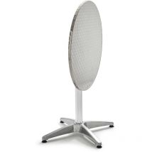 Table de terrasse inclinable ronde en aluminium