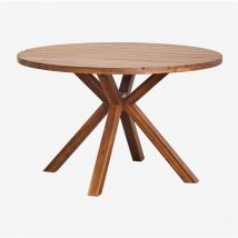 Table de jardin ronde en bois d'eucalyptus Naele Sklum 120 cm