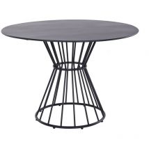 Proloisirs - Table de jardin ronde Holland en acier - anthracite - 110 cm