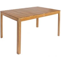 Sweeek - Table de jardin senora acacia naturel avec coins arrondis. 6 places. 120 x 80 x 75 cm