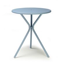 Gbshop - Table de jardin, Table ronde extérieur Leo Bleu en Metal, Scab design