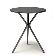 Gbshop - Table de jardin, Table ronde extérieur Leo Gris en Metal, Scab design
