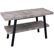 Table de lavabo twiga 120x72x50 cm, noir mat/Cement