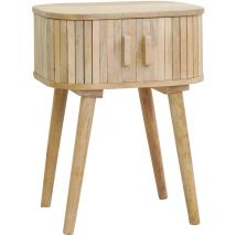 Table de nuit en bois de manguier lamé