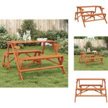 Table de pique-nique avec bancs sapin massif 2 en 1 convertible - Table De Pique-nique Avec Banc - Table De Pique-nique Avec Bancs - Banc De
