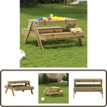 Table de pique-nique pour enfants bois de pin imprégné - Table De Pique-nique - Table Enfant - Mobilier De Jardin - Table Extérieure - Bois De Pin