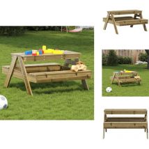 Table de pique-nique pour enfants bois de pin imprégné - Table De Pique-nique - Table Enfant - Mobilier De Jardin - Table Extérieure - Bois De Pin