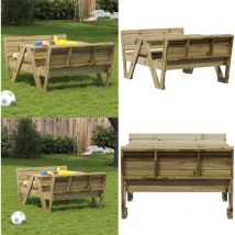 Table de pique-nique pour enfants bois de pin imprégné - Table De Pique-nique - Table Enfant - Mobilier De Jardin - Table Extérieure - Bois De Pin