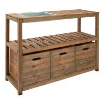 Burger - Table de rempotage 3 bacs de rangement