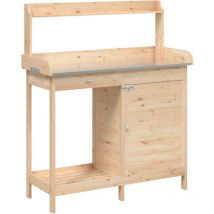Table de rempotage avec armoire bois massif de sapin