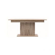 Table de repas 160/200 cm à allonge Chêne - kiele - l 160/200 x l 90 x h 76.5 cm