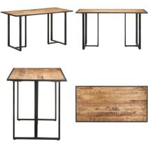 Vidaxl - Table de salle à manger 140 cm Bois de manguier brut - Table à Manger - Table Industriel - Table Bois - Table Manguier - Meubles Salle à