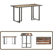Vidaxl - Table de salle à manger 140 cm Bois de récupération massif - Table à Manger - Table Industriel - Table Bois - Table Vintage - Meubles