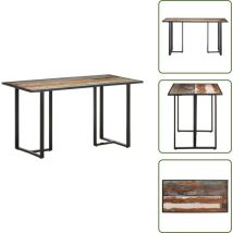 Table de salle à manger 140 cm Bois de récupération massif - Table À Manger - Table Industriel - Table Bois - Table Vintage - Meubles Rustique