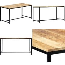 Table à manger 140x70x75 cm Bois de manguier massif brut - Table À Manger - Table En Bois - Table Industrielle - Meubles Industriels - Salon