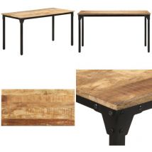 Vidaxl - Table de salle à manger 140x70x76 cm Bois de manguier brut - Table à Manger - Table En Bois - Table Salle à Manger - Mobilier Salle à Manger