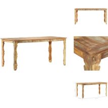 Vidaxl - Table de salle à manger 160x80x76cm Bois de récupération massif - Table à Manger - Table Design - Table Rustique - Table En Bois Massif