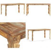 Vidaxl - Table de salle à manger 160x80x76cm Bois de récupération massif - Table à Manger - Table Design - Table Rustique - Table En Bois Massif