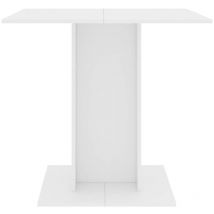 Sweiko - Table à manger Table à dîner / Blanc 80 x 80 x 75 cm Aggloméré