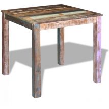 Happyshopping - Table de salon salle à manger design Bois de récupération massif 80x82x76 cm
