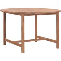 Table de salle à manger de jardin Ø110x75cm Bois massif de teck