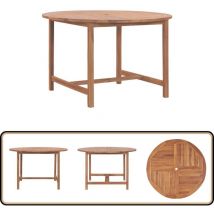 Table de salle à manger de jardin Ø110x75cm Bois massif de teck - Table De Jardin - Table En Bois - Mobilier De Jardin - Table Ronde - Teck
