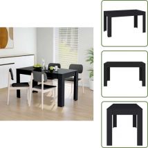 Table de salle à manger Noir 140x74,5x76 cm Aggloméré - Table À Manger - Table Noire - Table Design - Table Moderne - Table Extensible