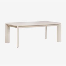 Table de salle à manger rectangulaire 200x100 cm en mdf Genève Sklum Tapioca Beige
