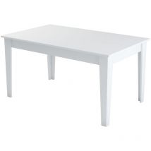 Table de Salle à Manger Sena Design Panneau de particules plaqué mélaminé en couleur Blanc