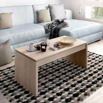 Mobimarket - Table basse latérale relevable chêne naturel Naturel 102 x 43 x 50 cm - Naturel