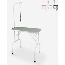 Table de toilettage pliante pour chien 81 x 46 x 76 cm Terrier - Gris